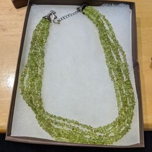 Silpada green beaded multistrand necklace
